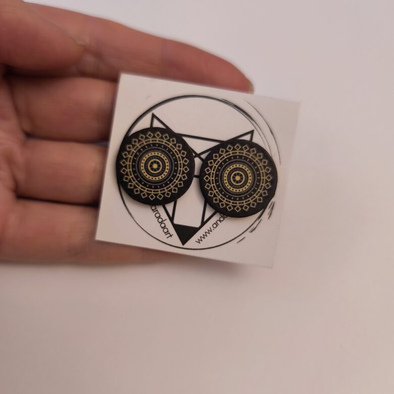 Mandala stud earrings n°260