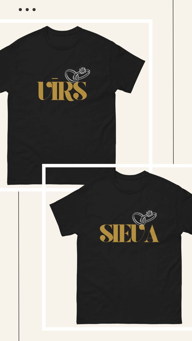 Unisex t-krekls Vīrs un Sieva