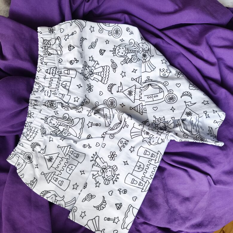 Izkrāsojami pidžamas šortiņi Princese