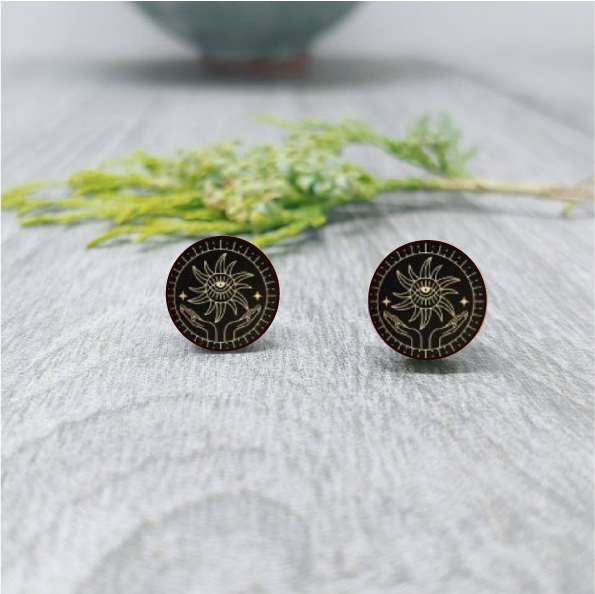 auskari Abstrakcija n°83 Rokas un saule