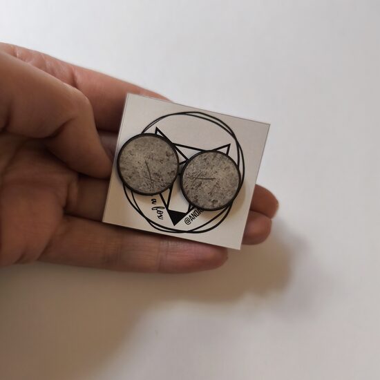 stud earrings Abstraction in shades of gray