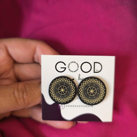 stud earrings Mandala n°26 Compass