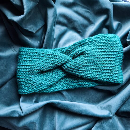 Ausainis Headband zaļi zils