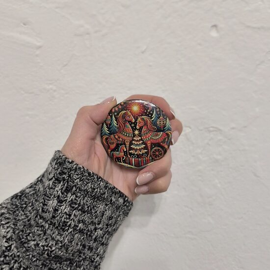 Mazs spogulītis Krāsaini Zirgi