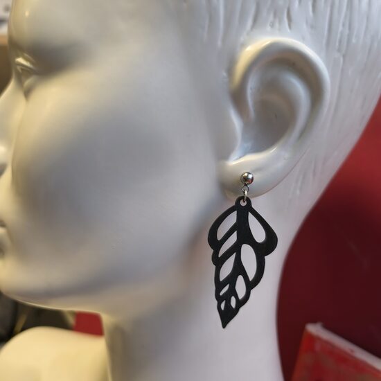 Wooden earrings - Ornamenti №16