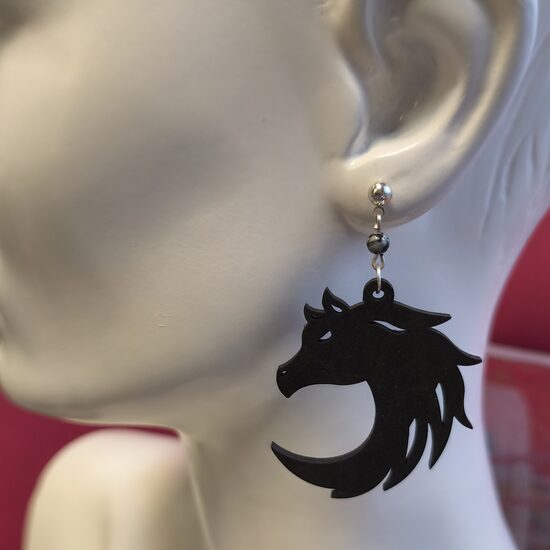 Wooden earrings - Horses