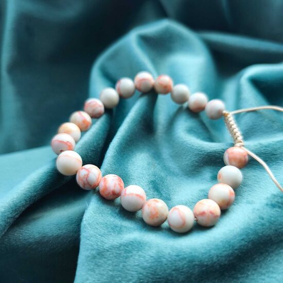 Adjustable Red spot jasper bracelet