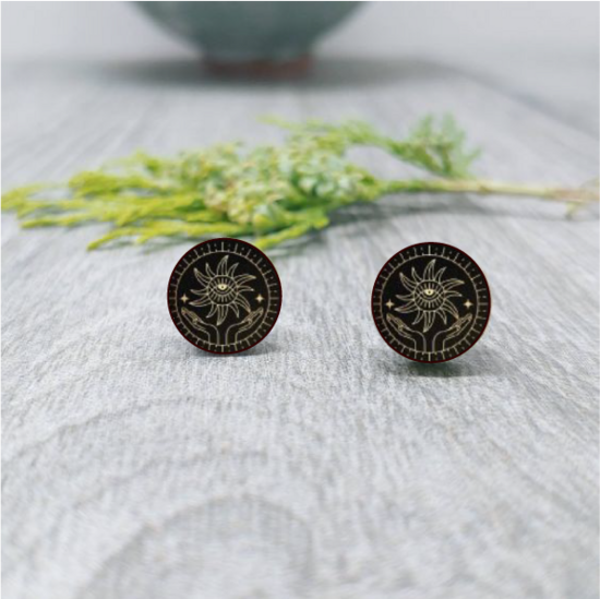 auskari Abstrakcija n°83 Rokas un saule