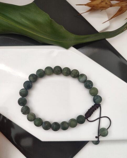 Adjustable bracelet TaiWan matte jade #green