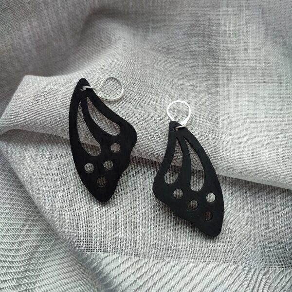Wooden earrings Butterfly wings