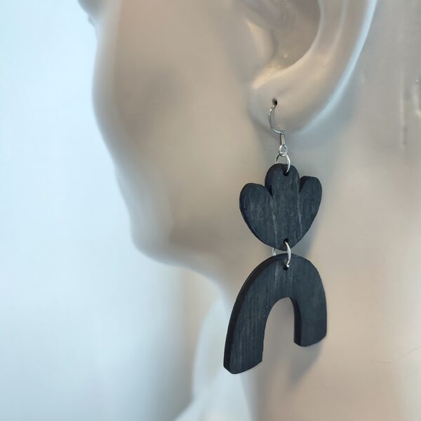 Koka auskari - Divdaļīgi