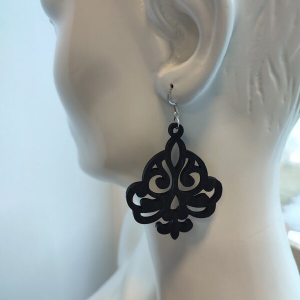 Koka auskari - Ornamenti №15 Aizdare āķīši