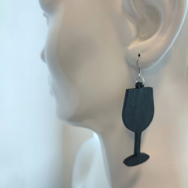 Koka auskari - Vīna glāzes