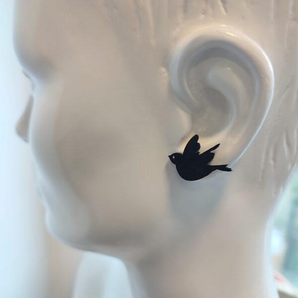 Koka auskari "Putniņi" #4