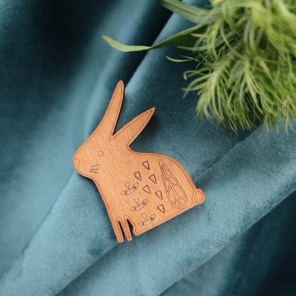 Coloring Wooden magnet - rabbit