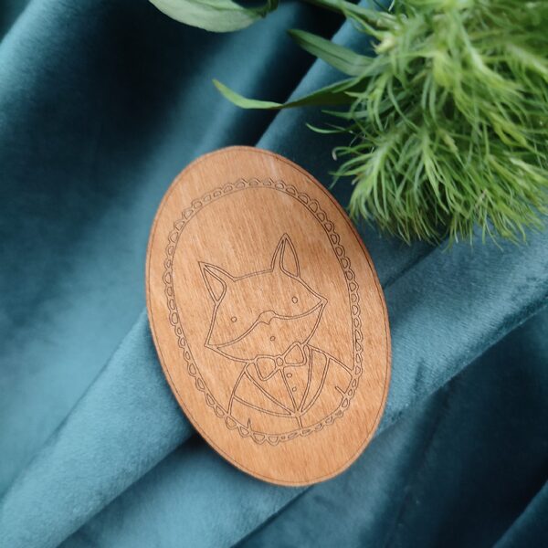 Coloring Wooden magnet - fox № 2