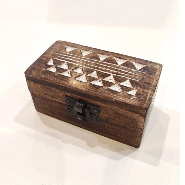 Mini koka kastīte Aztec Design