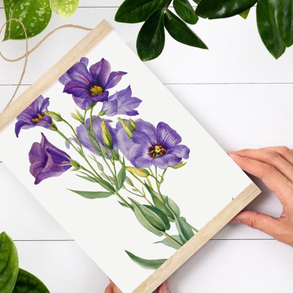 Sienas dekors Zvanu ziedi  #violets