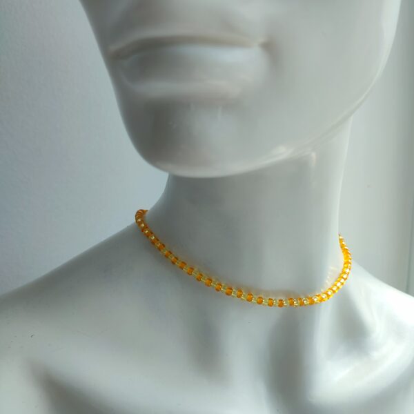 Smalku kristāliņu čokers #dzeltens