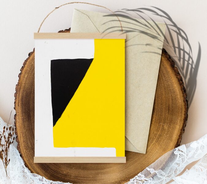 #Abstract Yellow black white