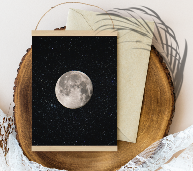 The moon at night