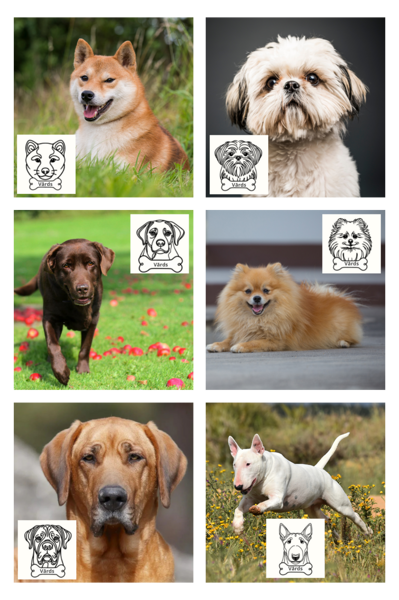 Wooden Keychain - Personalized with your dog's name Part IV