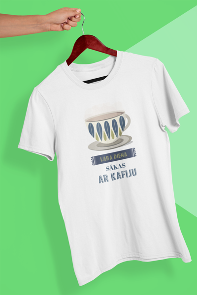 Laba diena sakas ar kafiju