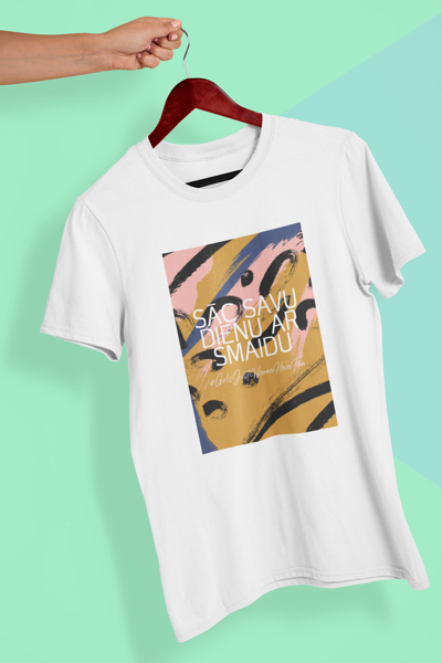 t-krekls Abstrakcija Sāc savu dienu ar smaidu