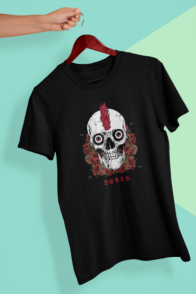 t-krekls #skull-with-a-mohawk