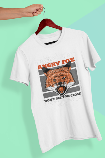 t-krekls Angry Fox dont get too close